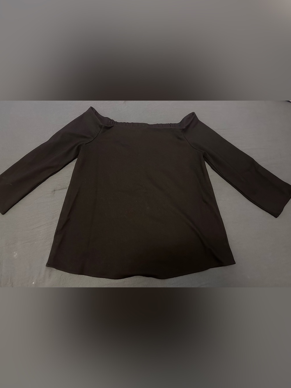 Tuckernuck Miranda Black Off-the-Shoulder 3/4 Sleeve Top - Size Large